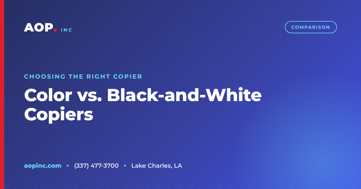 Color vs. Black-and-White Copiers: When Color Is Worth the Cost