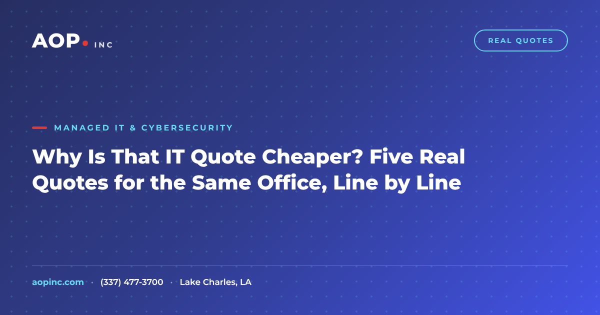 Why Is That IT Quote Cheaper? Five Real Quotes for the Same Office, Line by Line