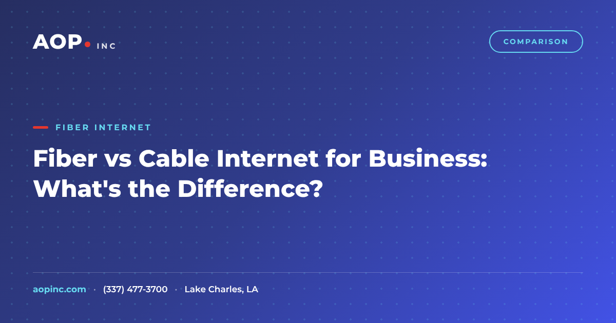 Fiber vs Cable Internet for Business: What's the Difference?