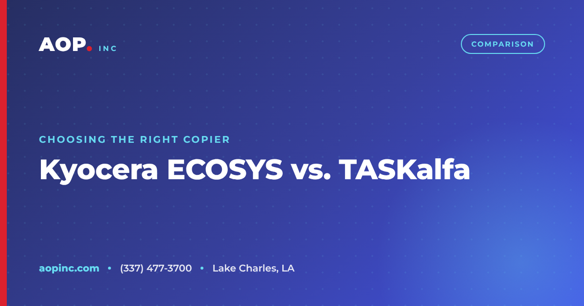 Kyocera ECOSYS vs. TASKalfa: Which Line Fits Your Business?