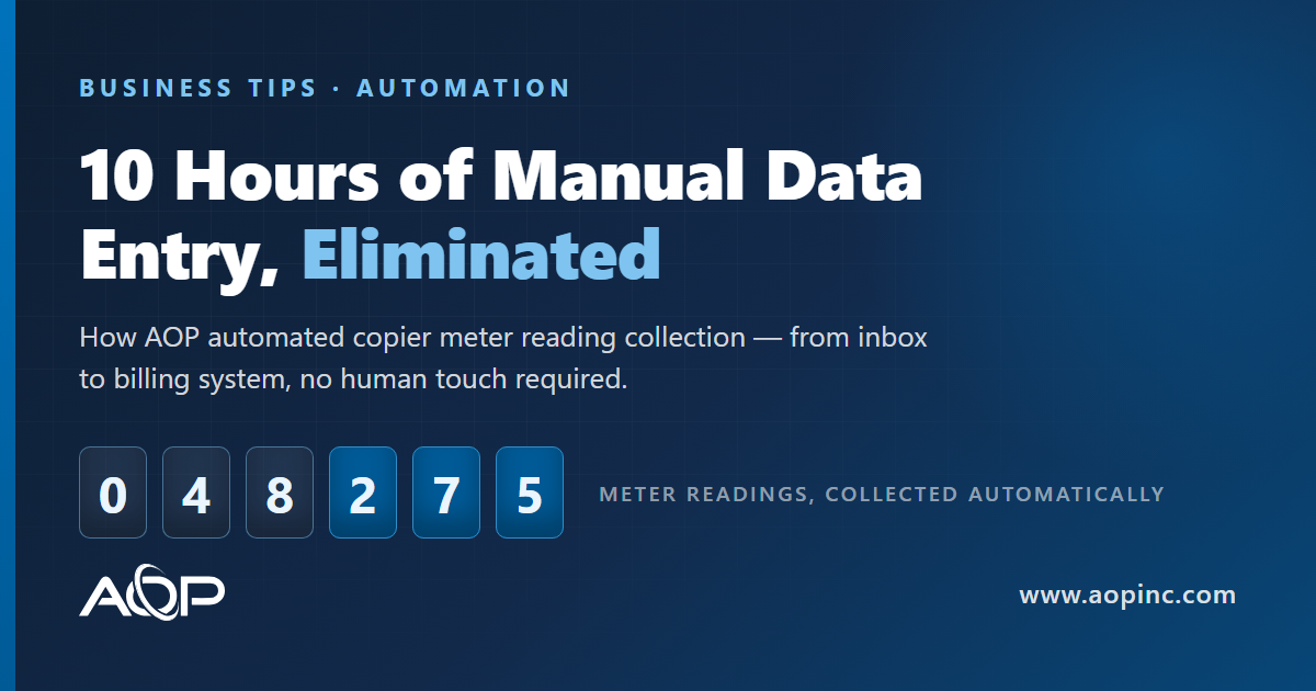 How We Eliminated 10 Hours of Manual Data Entry Every Week